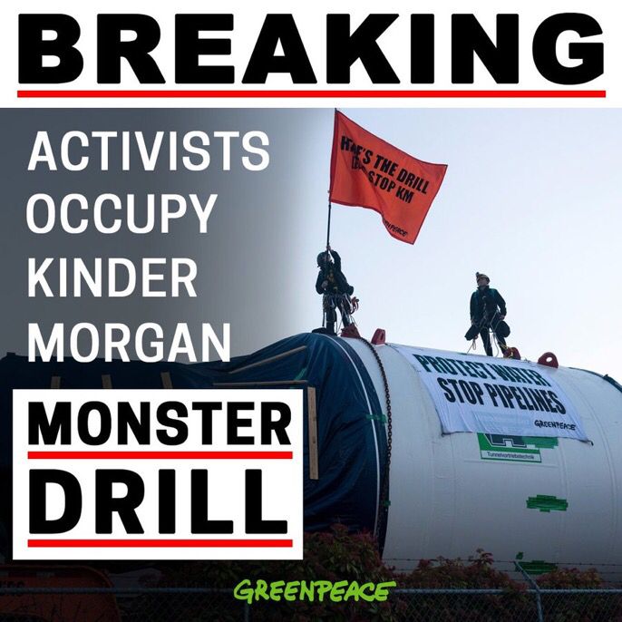 Greenpeace halt monster drill